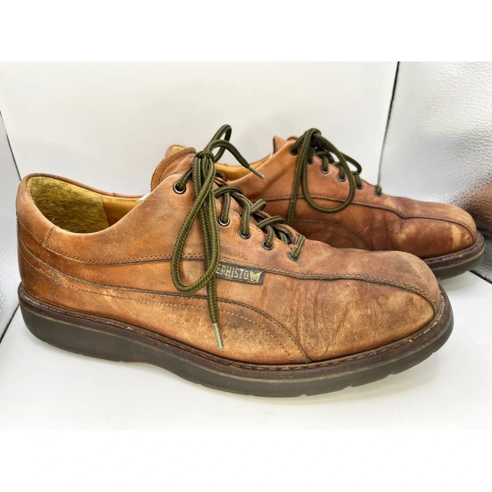 Mephisto Abel Welt Leather Oxfords‎ Shoes Mens Size 9 Brown Air Relax Goodyear